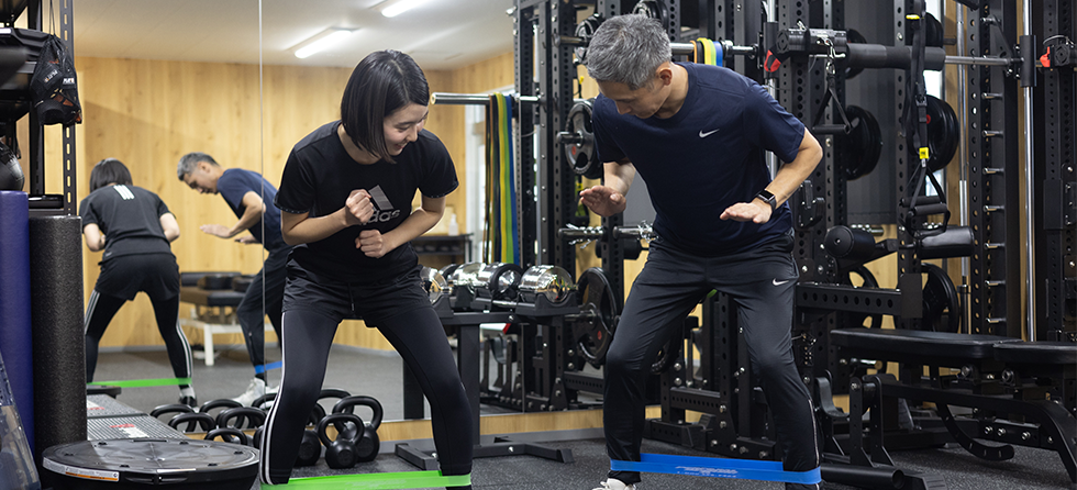 トレーニング中の写真